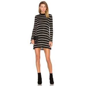 Revolve NBD Nolan Dress Long Sleeve Striped Black Ecru Size XS